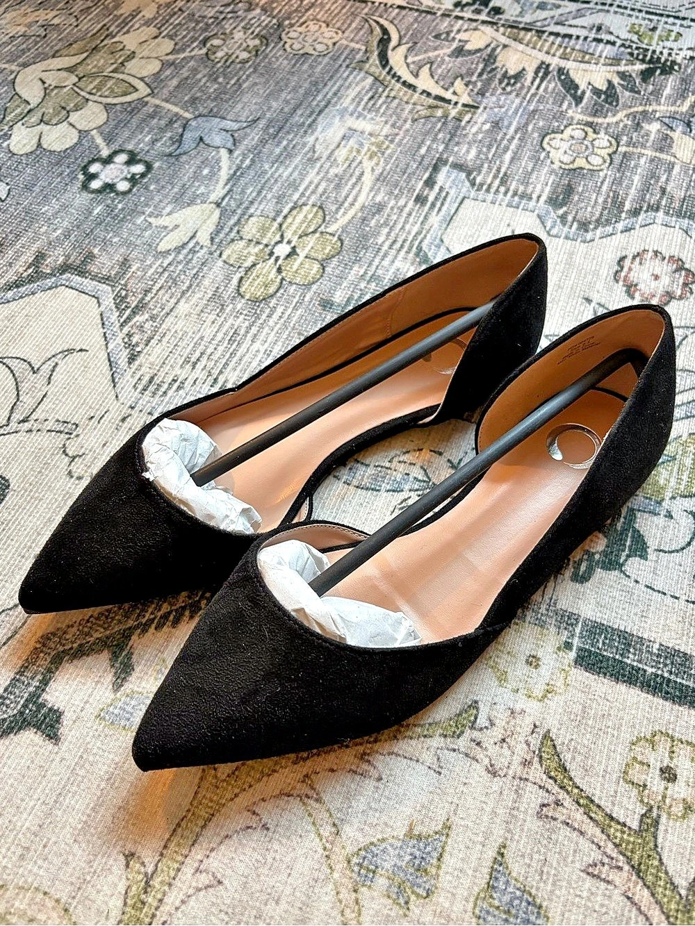 NWOB Journee Collection Ester D'Orsay Pointed Toe Flat Black